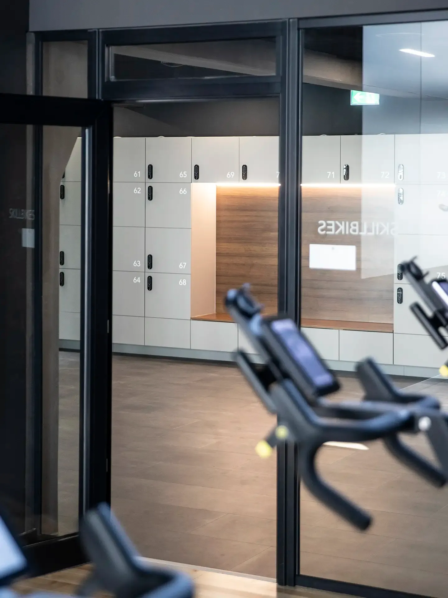 Custom locker and seating solution for Institut Thomey by Third.space — durable and user-friendly interior design.